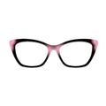 Pink Black LOVE Text Pattern Glasses Toppers #4474205771
