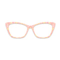 Pink Yellow Swirl Fluid Glasses Toppers #2150206239