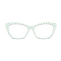 Light Blue Retro Tile Pattern Glasses Toppers #4882202462