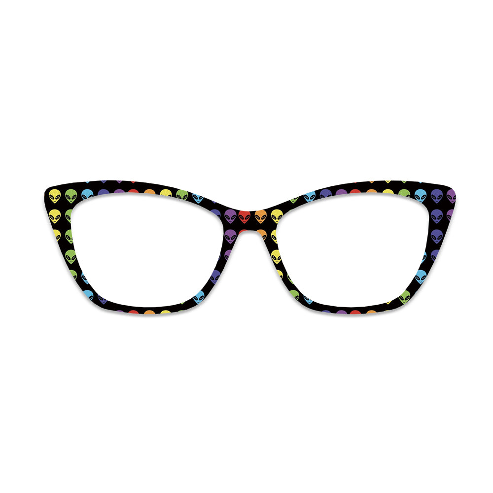 Black Colorful Alien Glasses Toppers #6858816280
