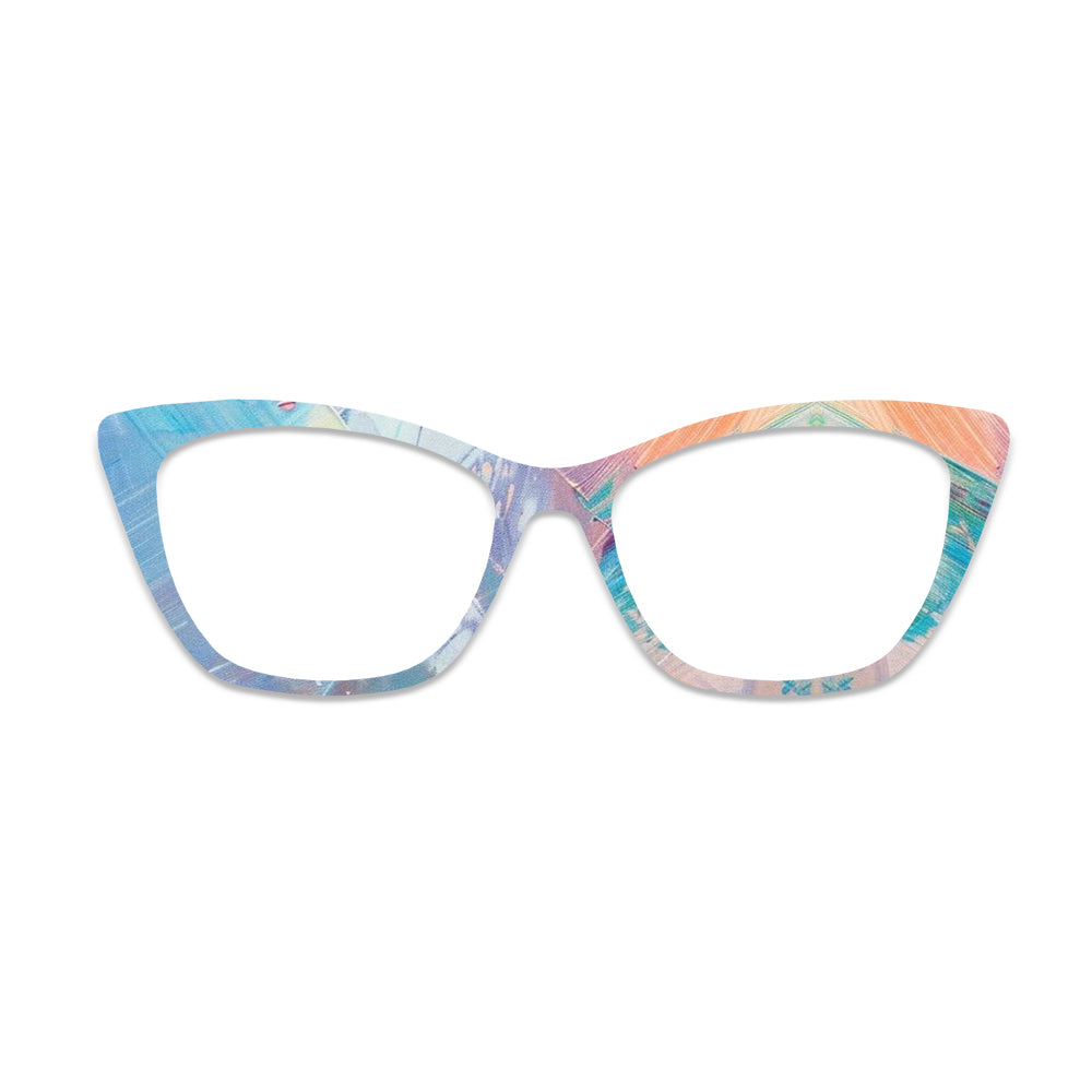 Colorful Oil Painting Pattern Glasses Toppers #6481463896