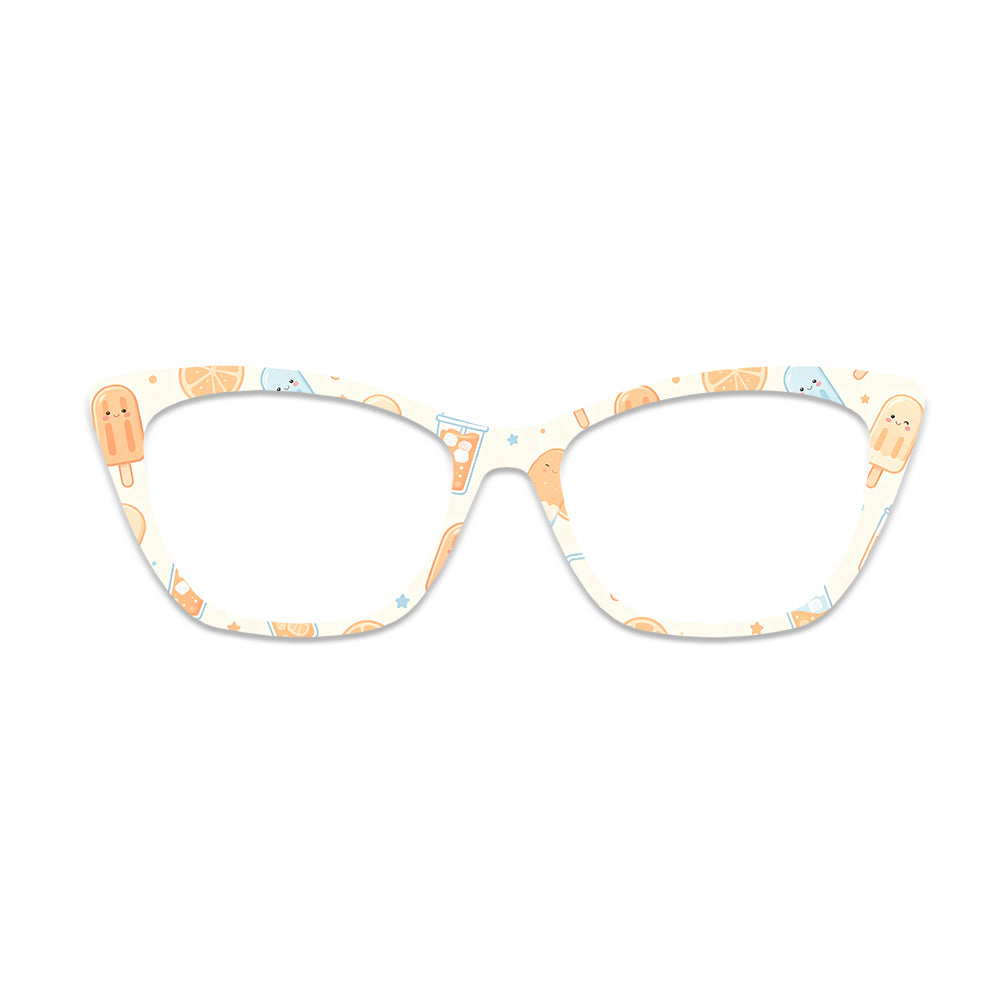 Summer Popsicle Orange Cartoon Glasses Toppers #7930675315