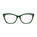 Dark Green Slogan Pattern Glasses Toppers #1149777494