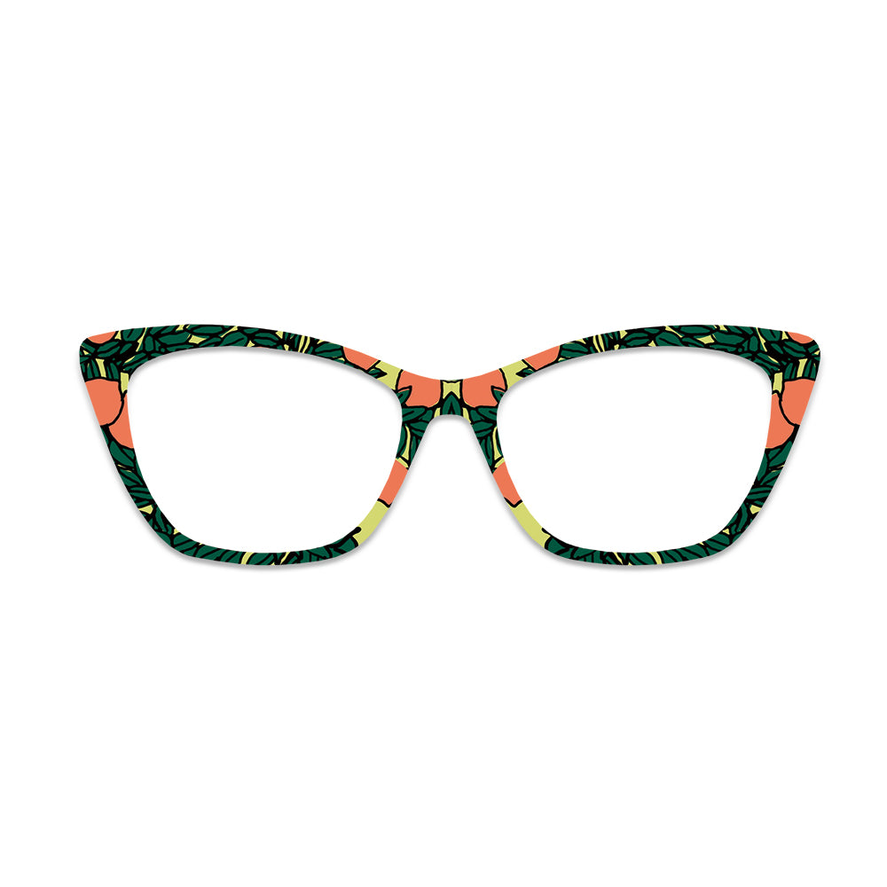 Orange Fruit Leaf Glasses Toppers #1128163152