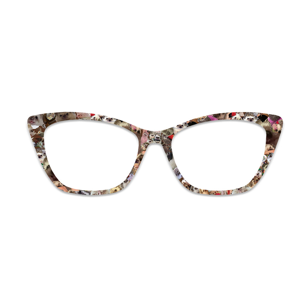 Cat Face Patchwork Pattern Glasses Toppers #1065822553