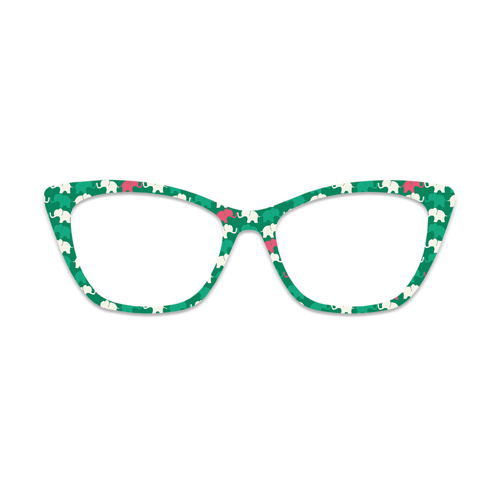 Green Elephant Glasses Toppers #3579751485