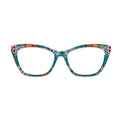 Dark Teal Background Butterfly Floral Glasses Toppers #7367223671