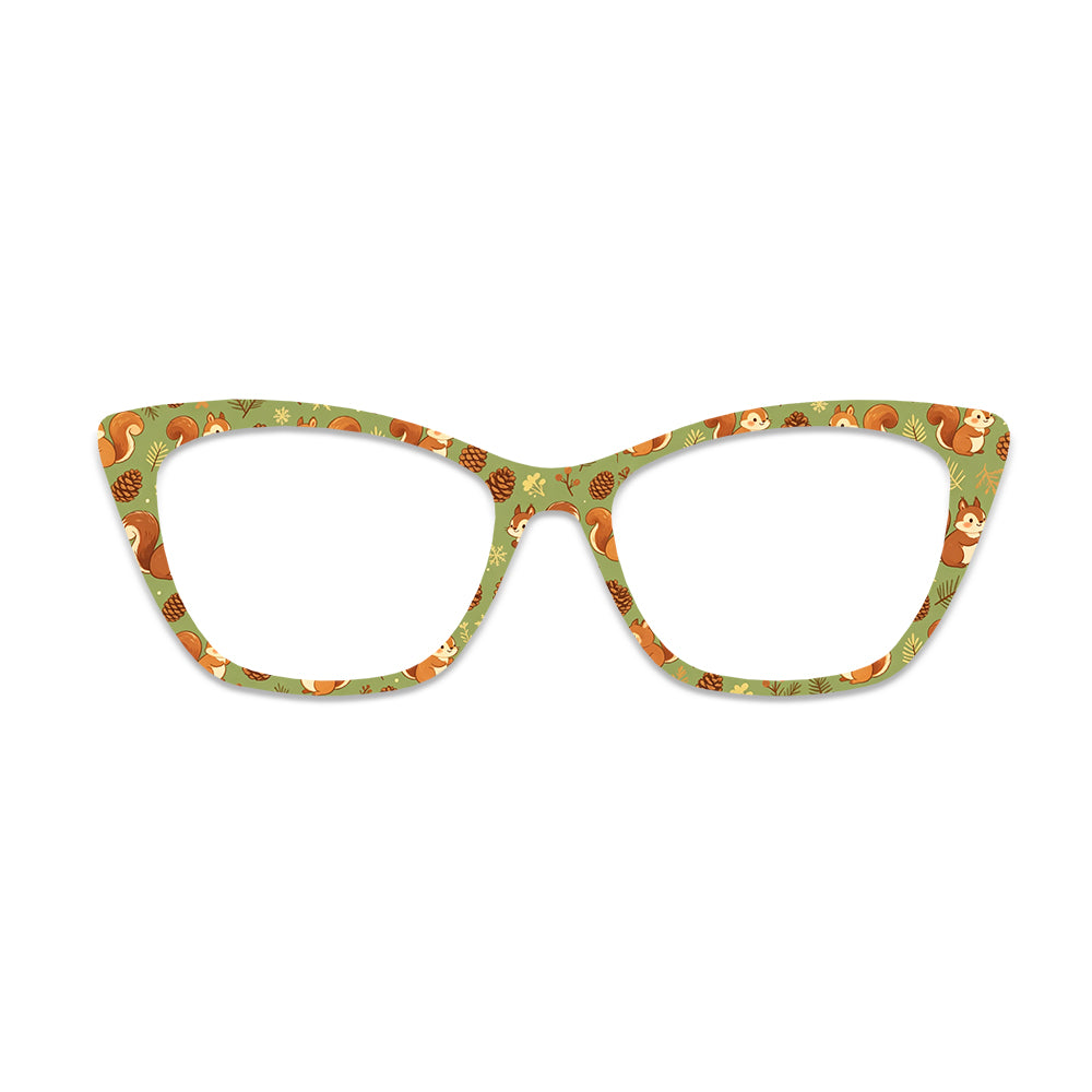 Forest Squirrel Pinecone Glasses Toppers #4640738375
