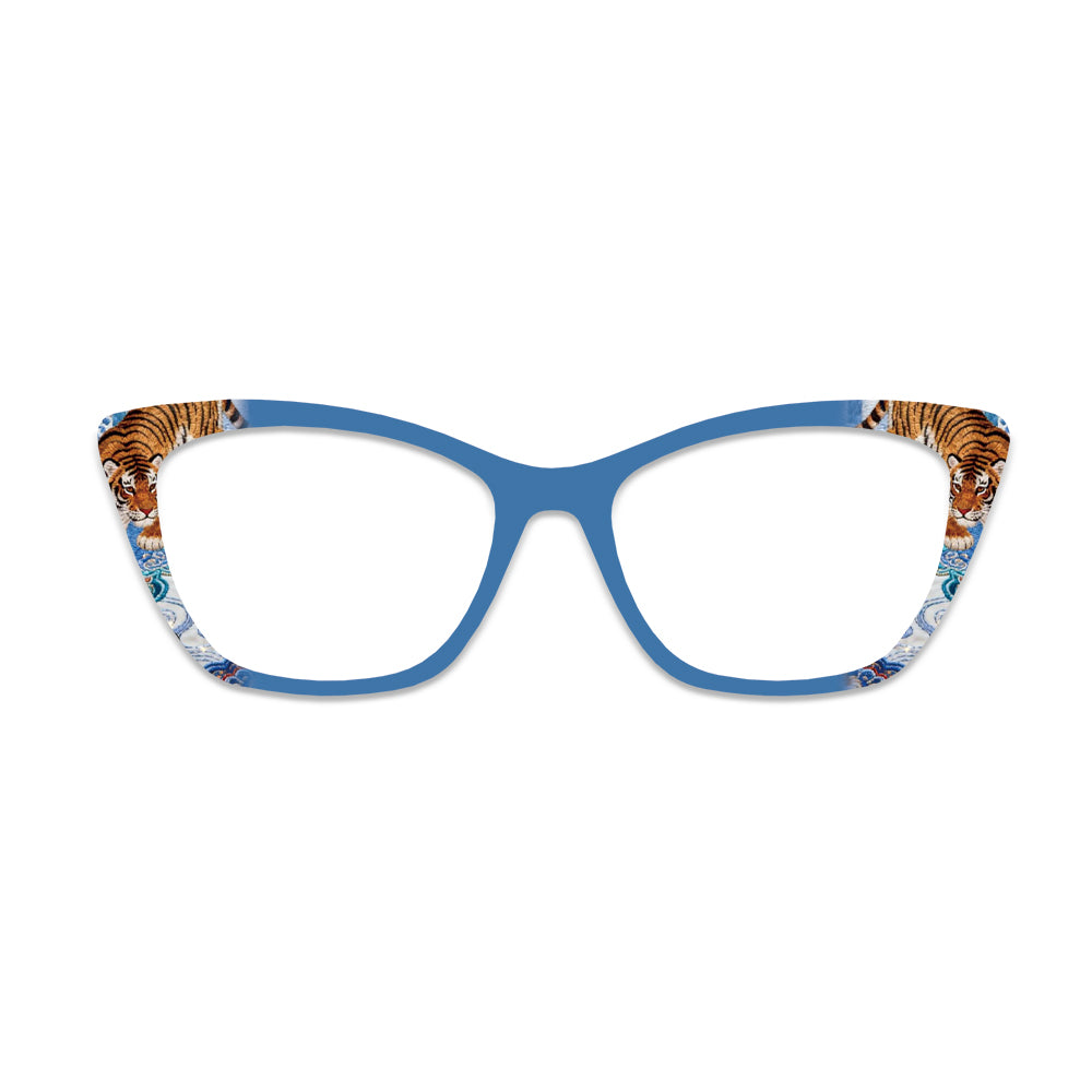 Tiger Wave Pattern Glasses Toppers #1169692838