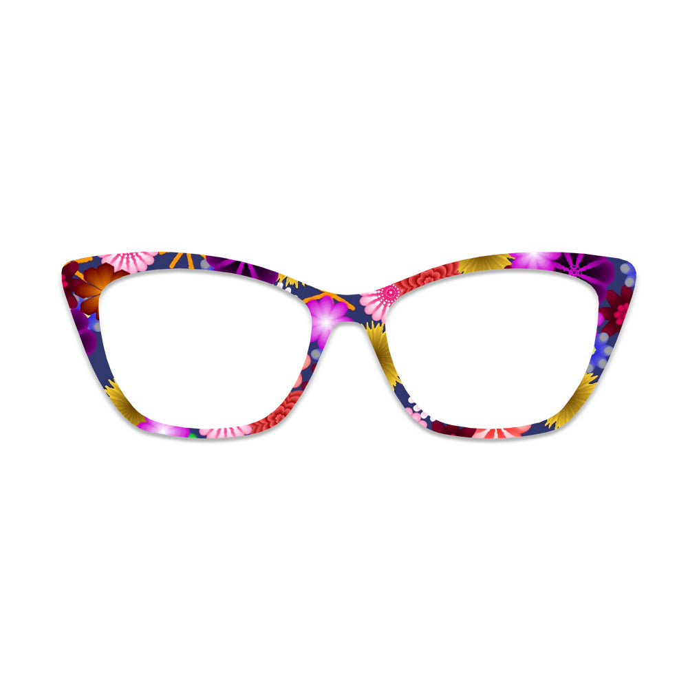 Colorful Floral Glasses Toppers #5621107136