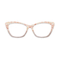 Light Pink Floral Glitter Gradient Glasses Toppers #8585970460
