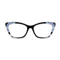 Black Base Blue Floral Glasses Toppers #3124358688