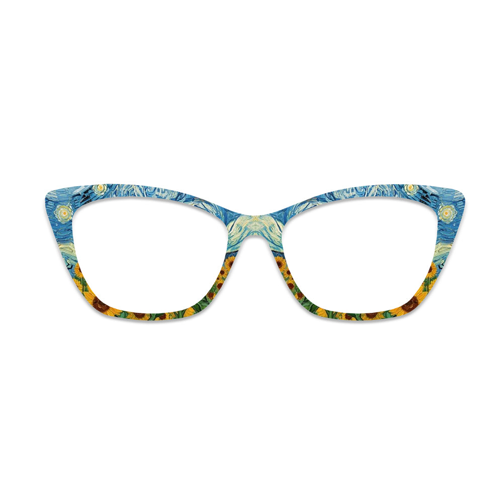 Van Gogh Starry Sunflower Glasses Toppers #5460851885