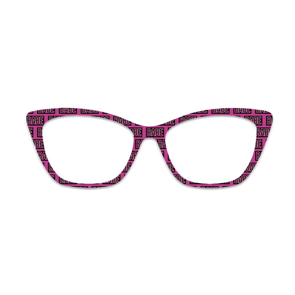 Pink Babe Text Glasses Toppers #6988798165