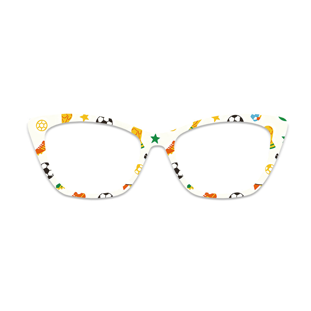 White Soccer Sports Glasses Toppers #6381120168