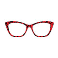 Red Black Playing Card Pattern Glasses Toppers #7545435981