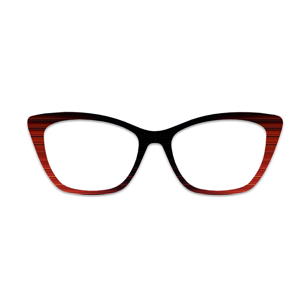 Red Black Wood Grain Glasses Toppers #3080409449