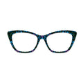 Black Base Blue Purple Floral Glasses Toppers #3578209325