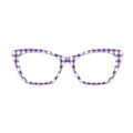 Purple Plaid Glasses Toppers #7866316071