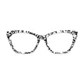 Black White Skull Pattern Glasses Toppers #2067631980