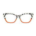 Zebra Print Color Block Glasses Toppers #2313045242