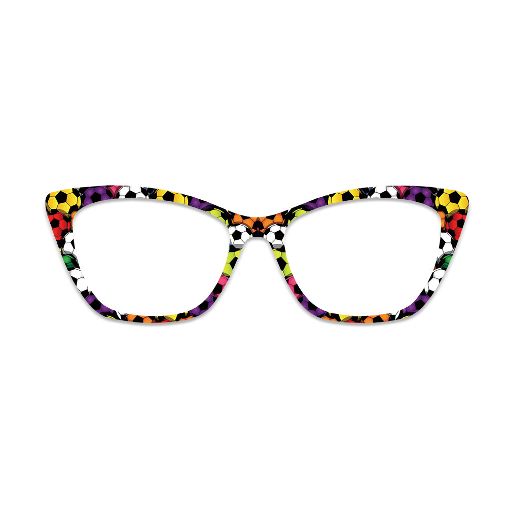 Colorful Soccer Ball Glasses Toppers #4951914517