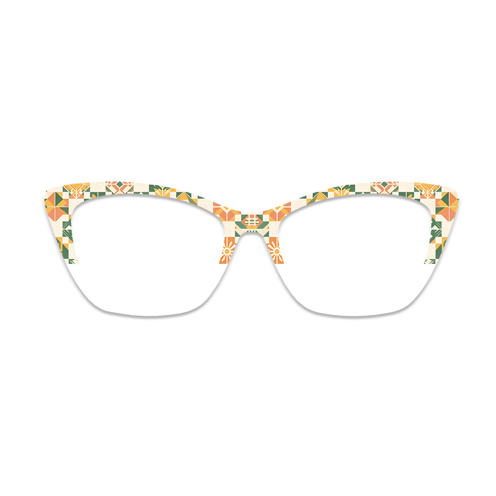 Boho Geometric Sun Pattern Glasses Toppers #1757453809