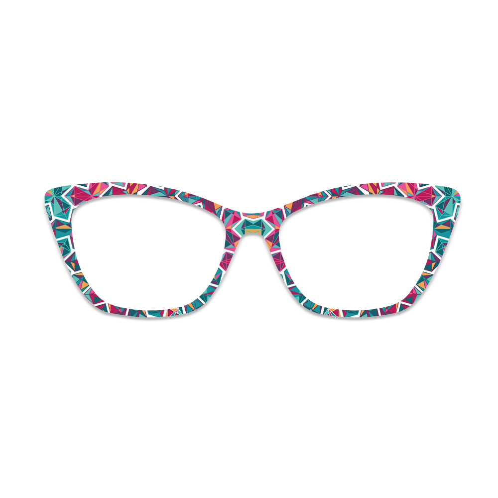 Kaleidoscope Geometric Pattern Glasses Toppers #3012323785