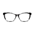 Black White Geometric Pattern Glasses Toppers #3091252645