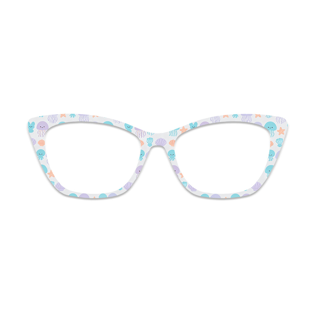 Ocean Jellyfish Shell Glasses Toppers #4589342204