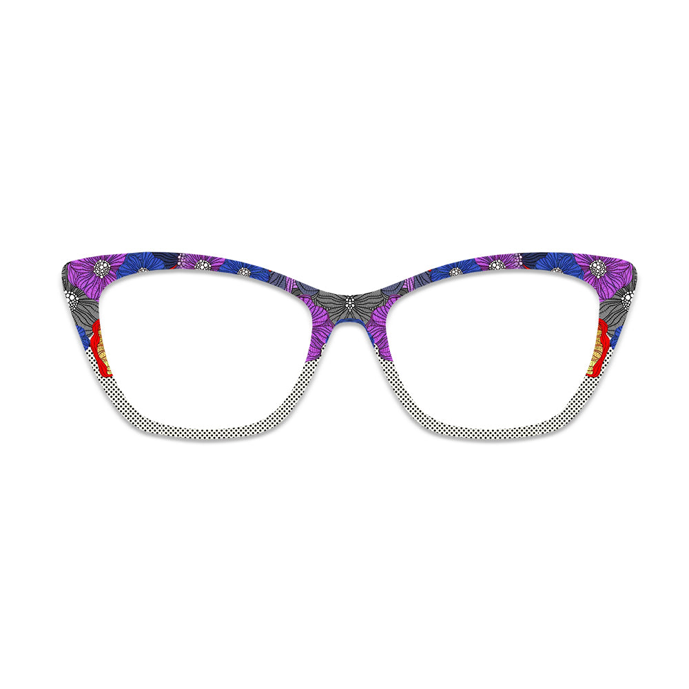 Pop Art Floral Pattern Glasses Toppers #3539829304