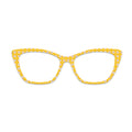 Yellow Tiny Floral Pattern Glasses Toppers #7971975548