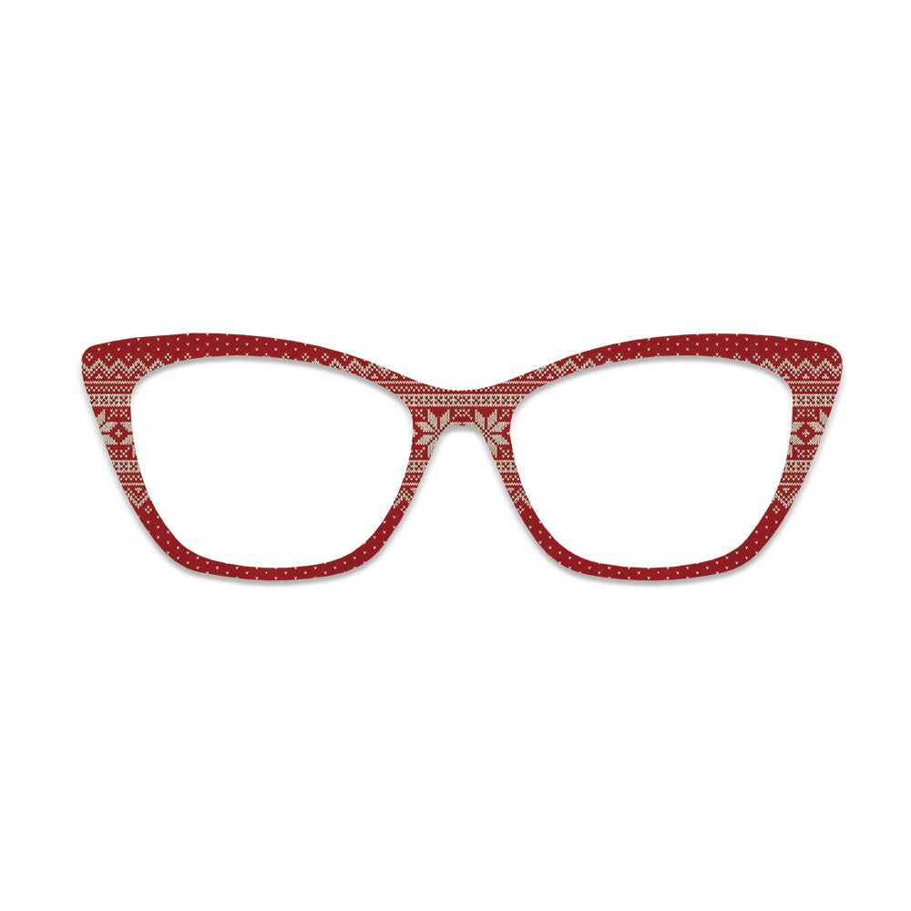 Christmas Sweater Pattern Glasses Toppers #3166738683