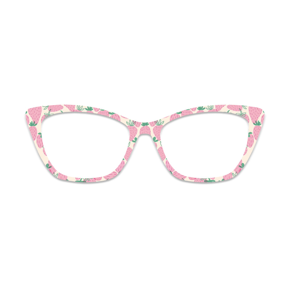 Pink Strawberry Glasses Toppers #4256311680