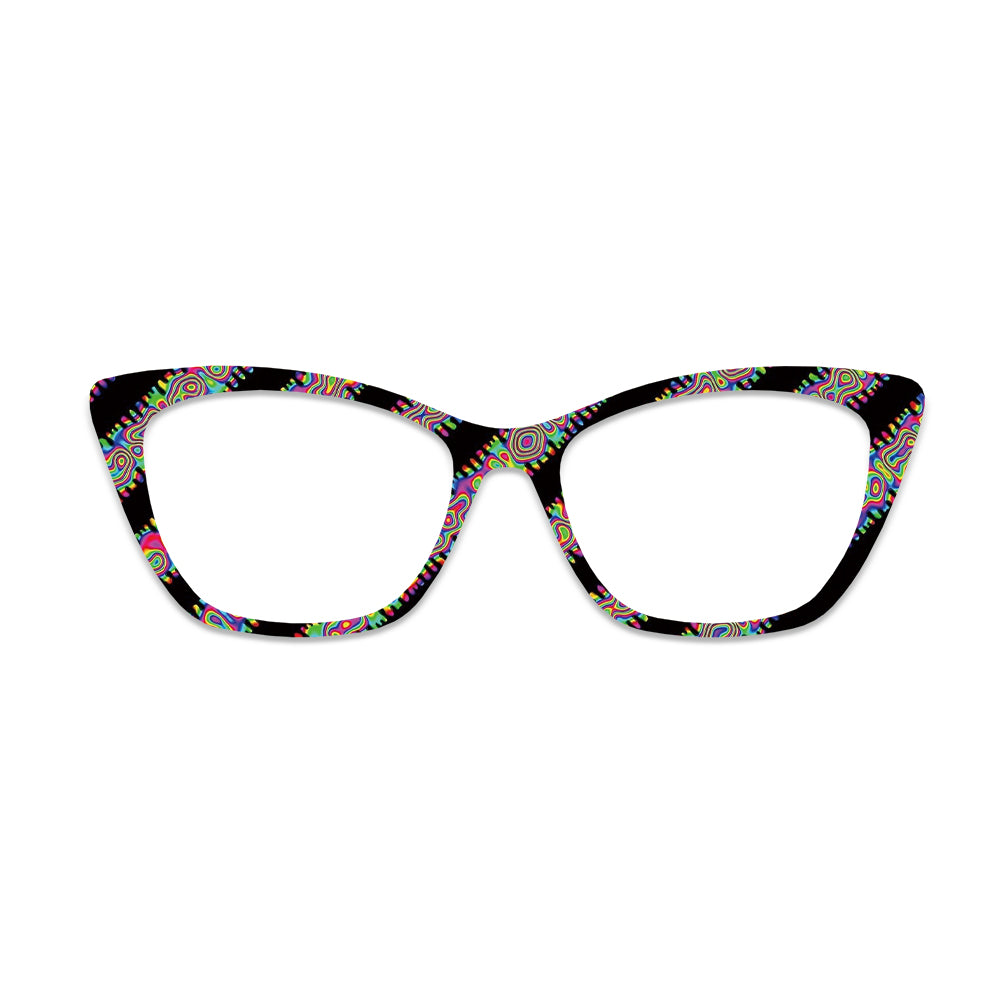 Black Colorful Ethnic Glasses Toppers #6994850758