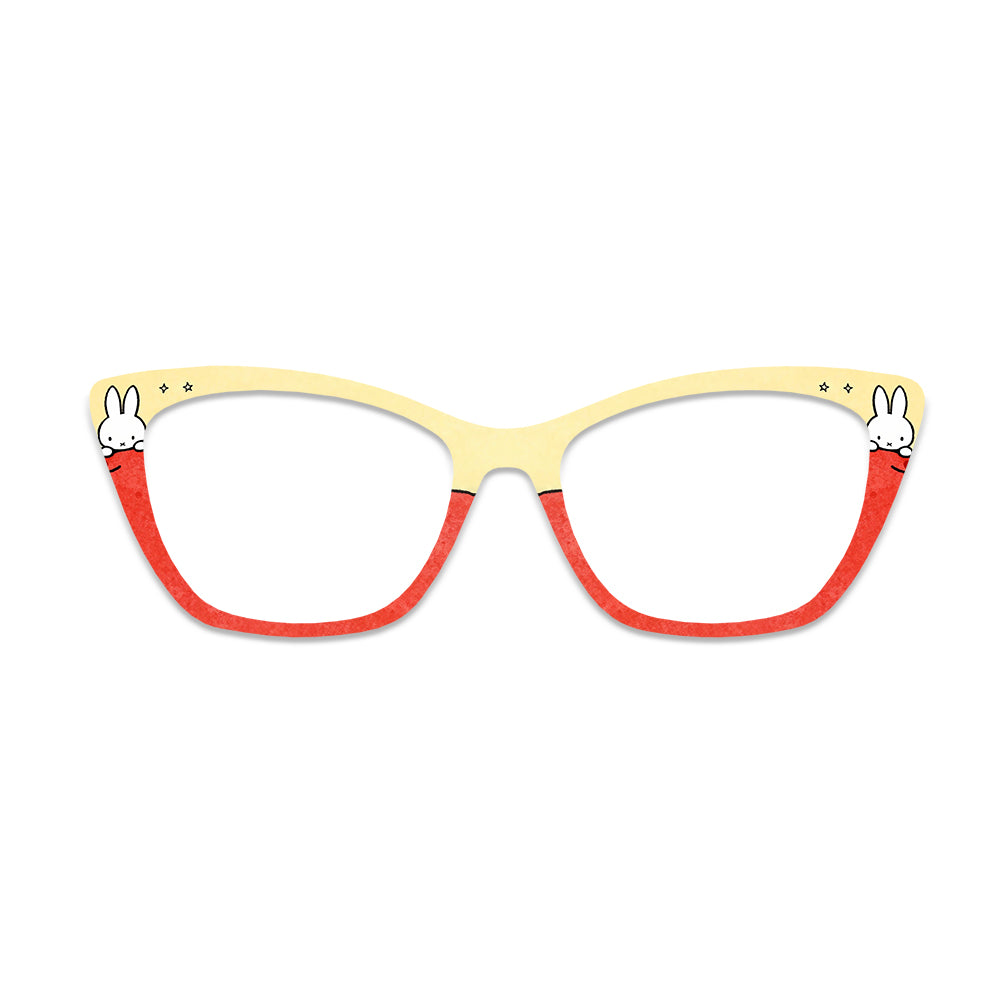 Color Block Rabbit Glasses Toppers #2394550009