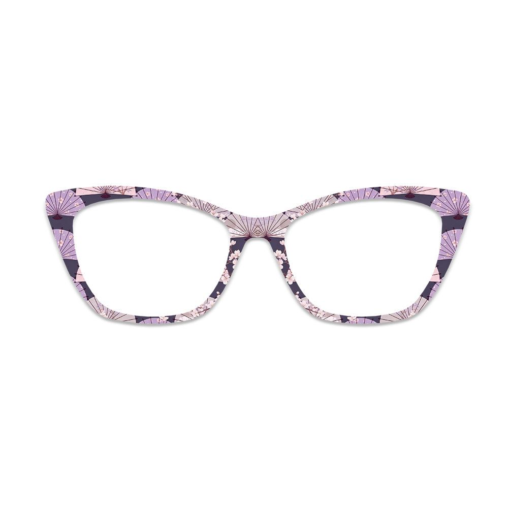 Japanese Fan Cherry Blossom Glasses Toppers #1145119179