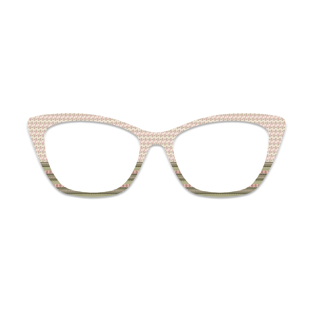 Boho Floral Stripe Glasses Toppers #2685484036