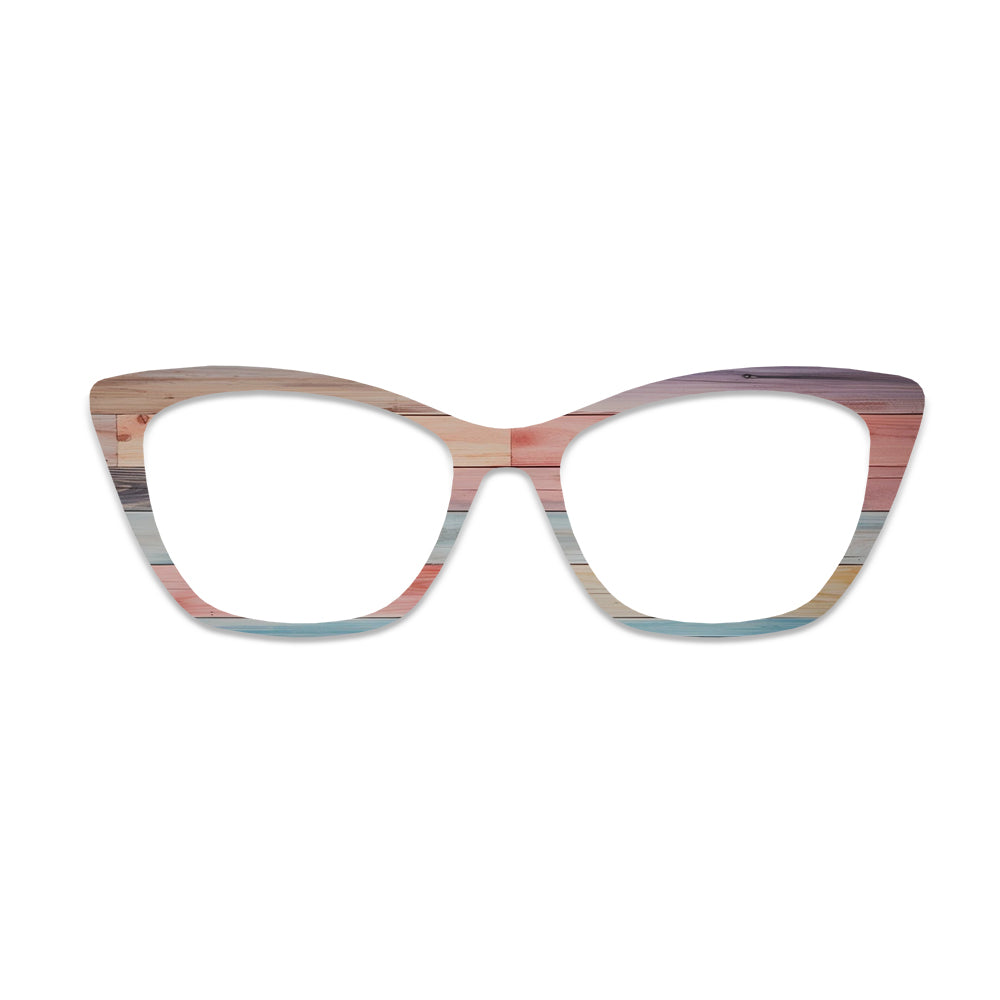 Colorful Wood Grain Glasses Toppers #6292902475
