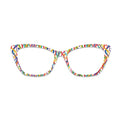 Rainbow Tangled Lines Pattern Glasses Toppers #4382842574