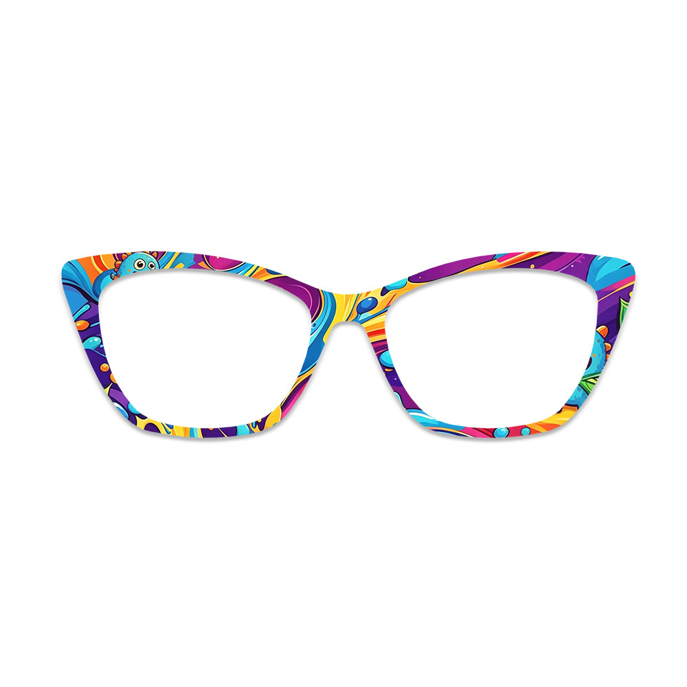 Colorful Graffiti Monster Glasses Toppers #1189150329