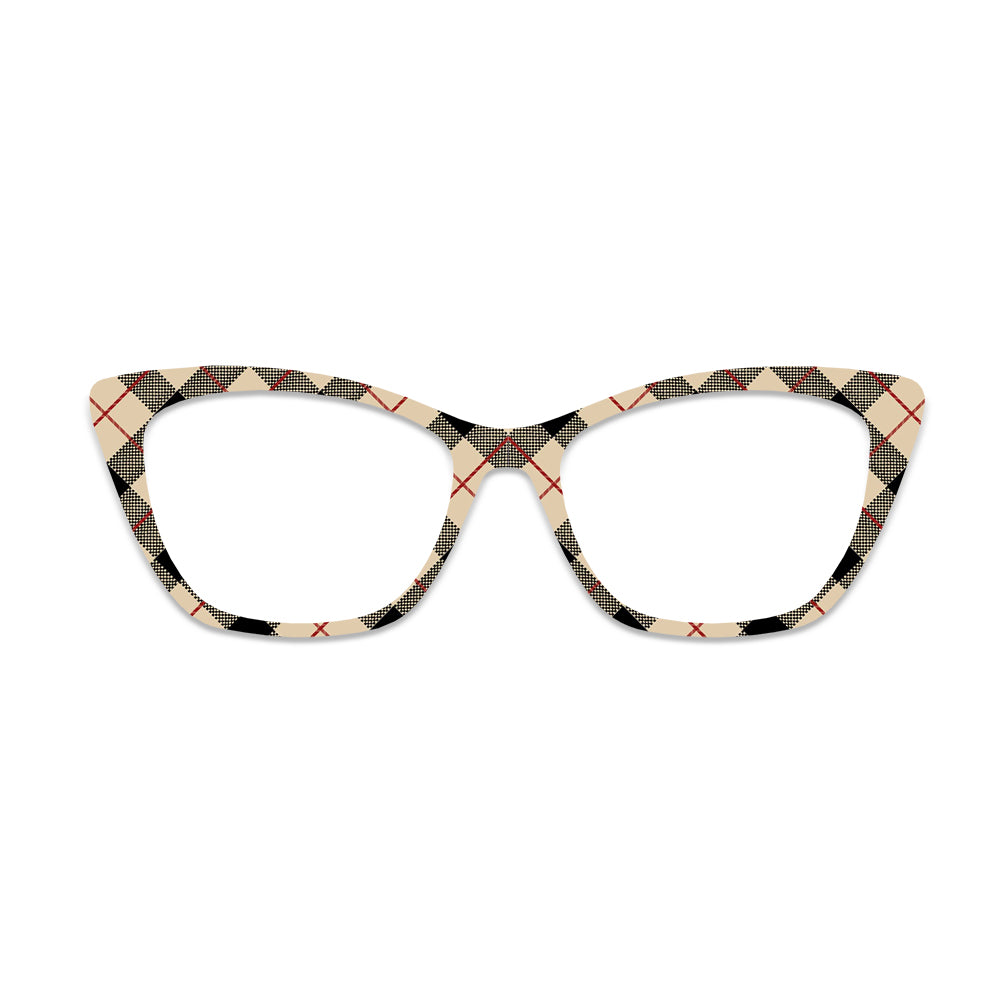 Vintage Plaid Pattern Glasses Toppers #2134120350