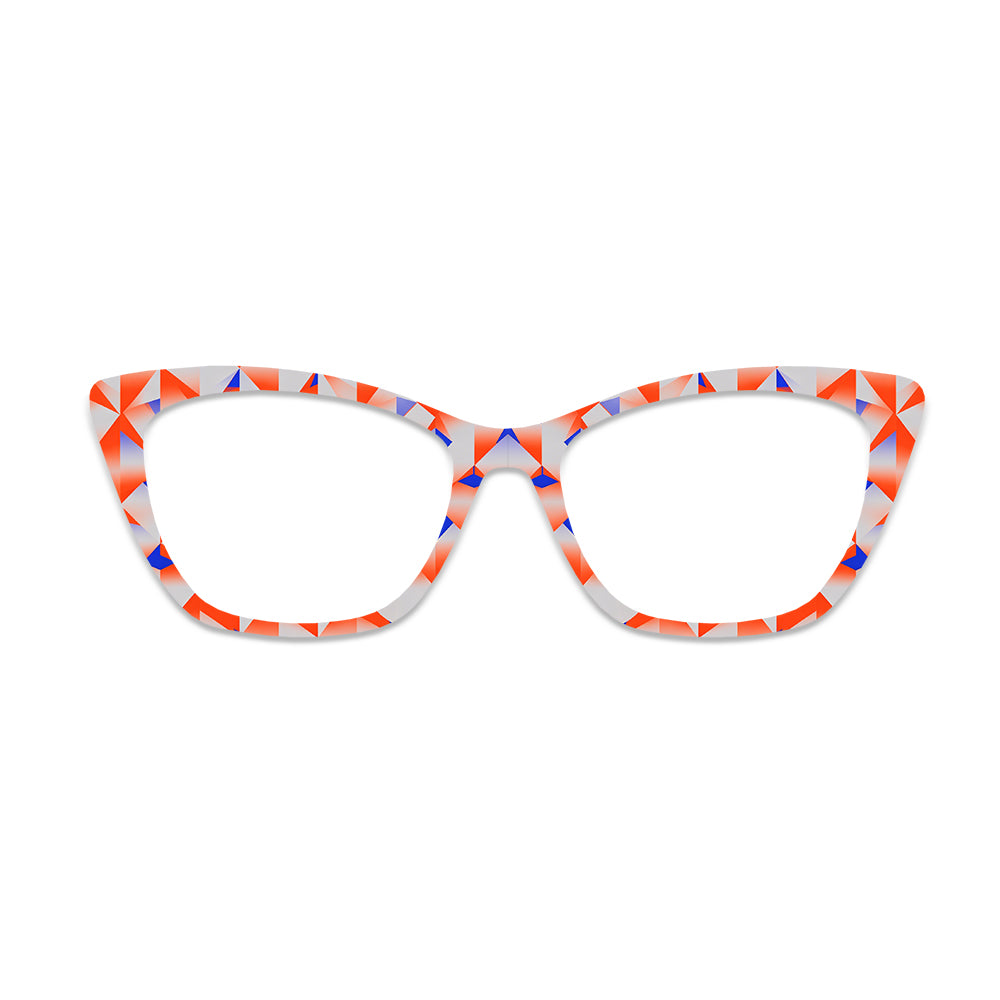 Contrast Triangle Geometric Glasses Toppers #5901890117