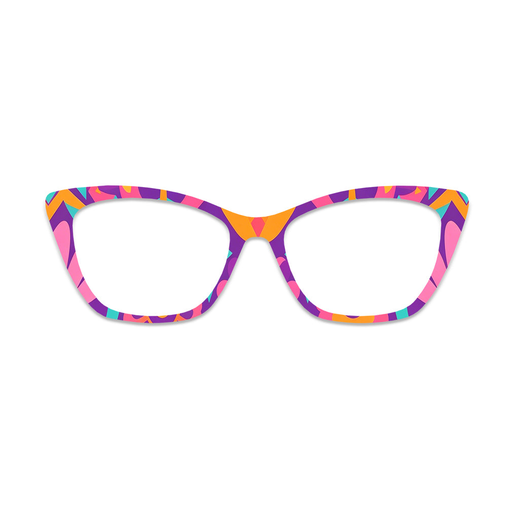 Color Block Geometric Pattern Glasses Toppers #3583673186