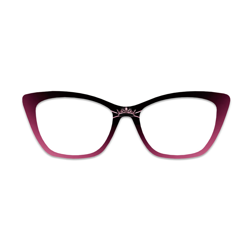 Black Red Gradient Crown Glasses Toppers #2590726641