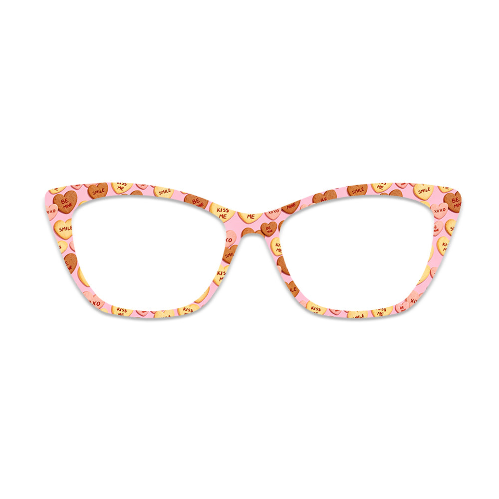 Pink Love Message Heart Candy Glasses Toppers #8213007661