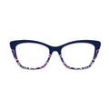 Navy Blue Base Pink Leopard Splice Glasses Toppers #7686831285