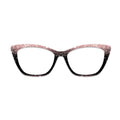 Black Pink Gradient Glitter Pattern Glasses Toppers #1824669577