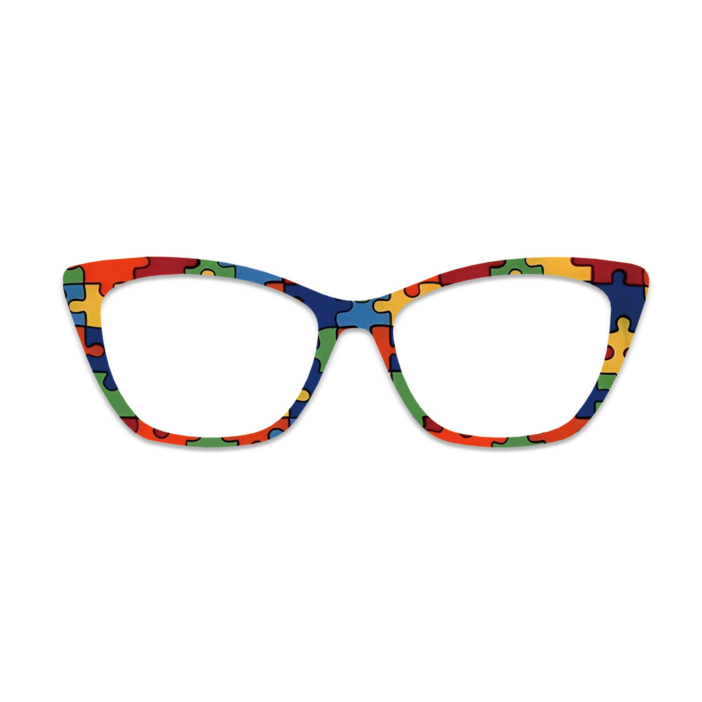 Colorful Puzzle Glasses Toppers #4850216816