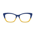 Blue Yellow Gradient Pattern Glasses Toppers #3964409913